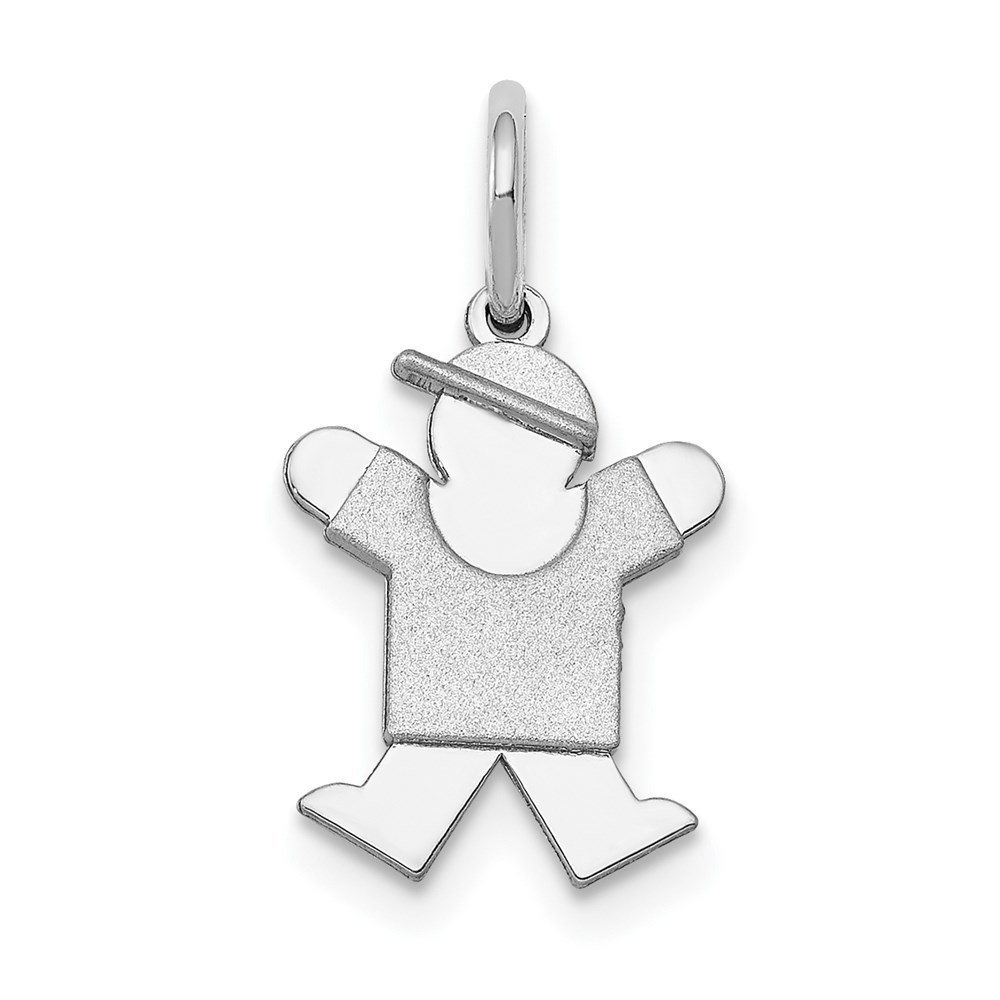 Million Charms 14k White Mini Boy Joy Charm